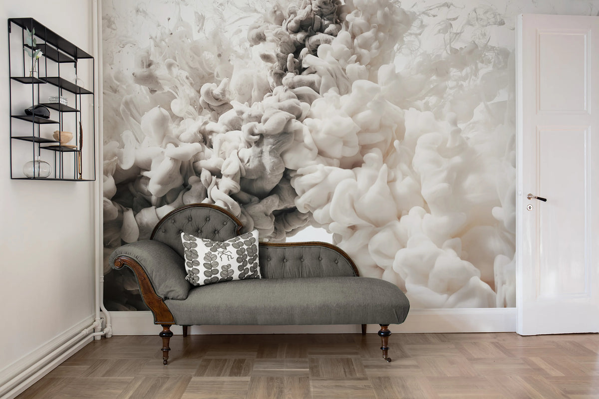 Frozen Moment, Cream Mural Wallpaper - room preview 03