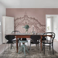 Stucco Gloria, Dusty Pink Mural Wallpaper - room preview 03