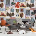 Sports Junkie Mural Wallpaper - room preview 03