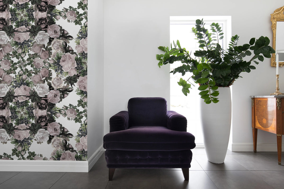 Floral Frida, Vintage Mural Wallpaper - room preview 03