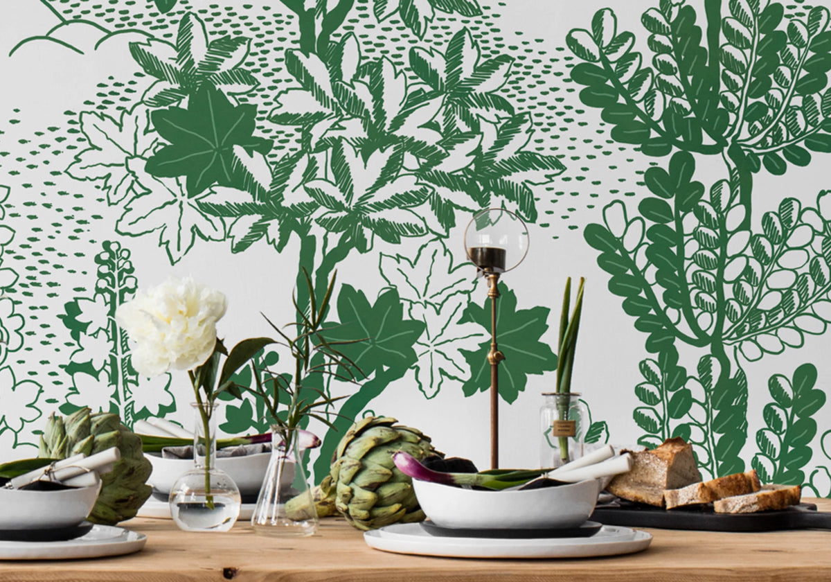 Eden, Green Mural Wallpaper - room preview 03