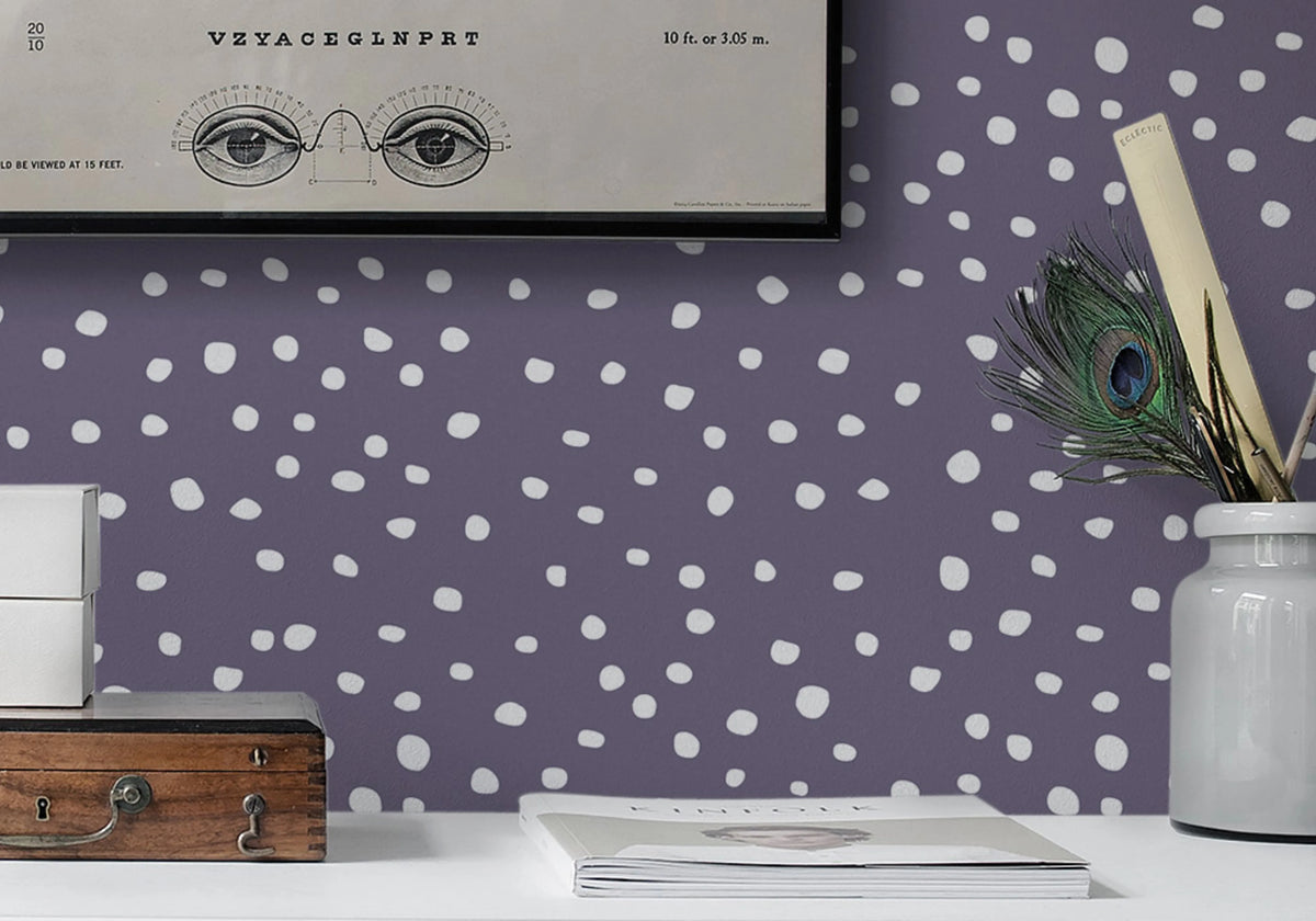 Rebel Dot, Violet Mural Wallpaper - room preview 03
