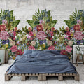 Flower Burst, Concrete Mural Wallpaper - room preview 03