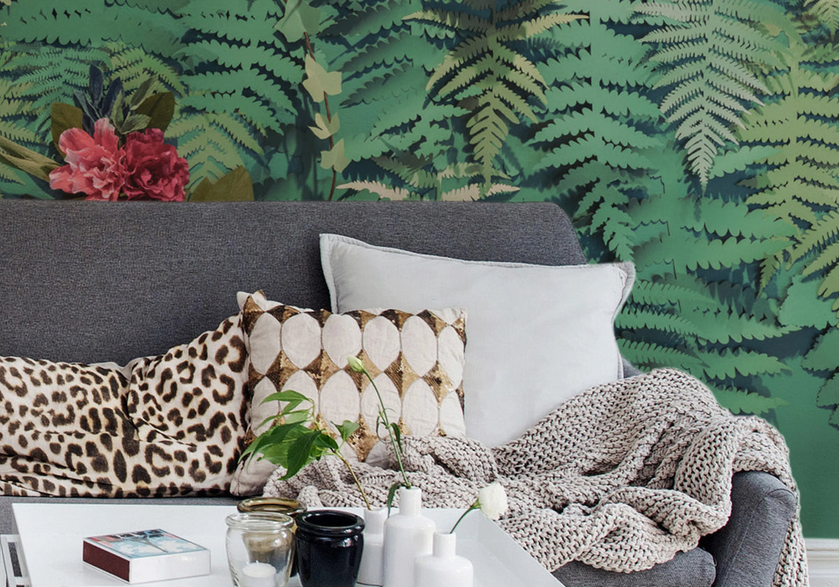 Unfading Flowers Mural Wallpaper - room preview 03