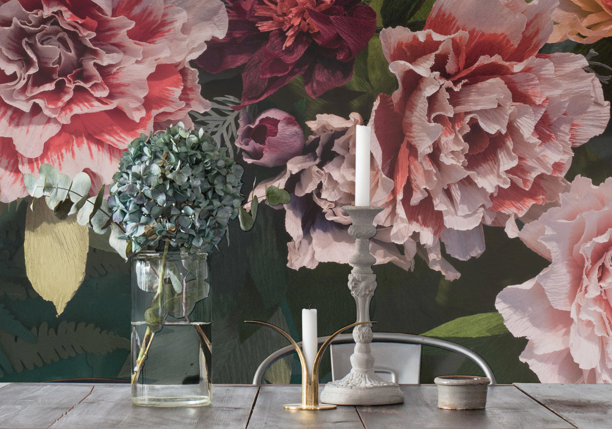 Unfading Flowers, Colossal Mural Wallpaper - room preview 03
