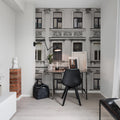 Rue Relief, White Mural Wallpaper - room preview 03