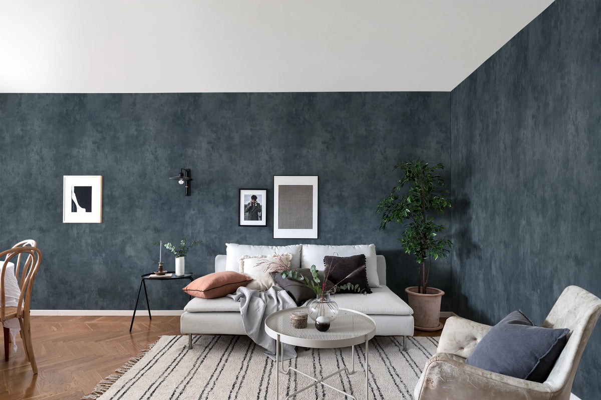 Fresco Wall, Blue Mural Wallpaper - room preview 03