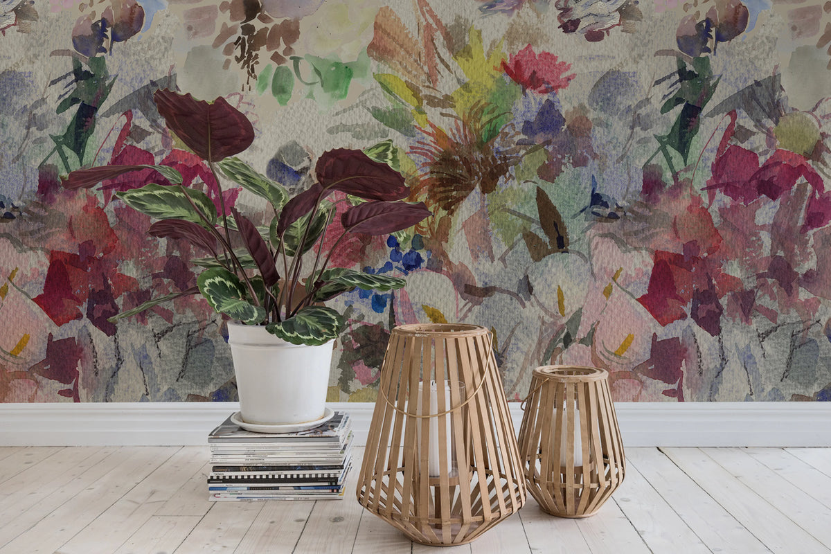 Floral Splendor Mural Wallpaper - room preview 03