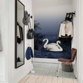 Swan Lake, Nightfall Mural Wallpaper - room preview 03