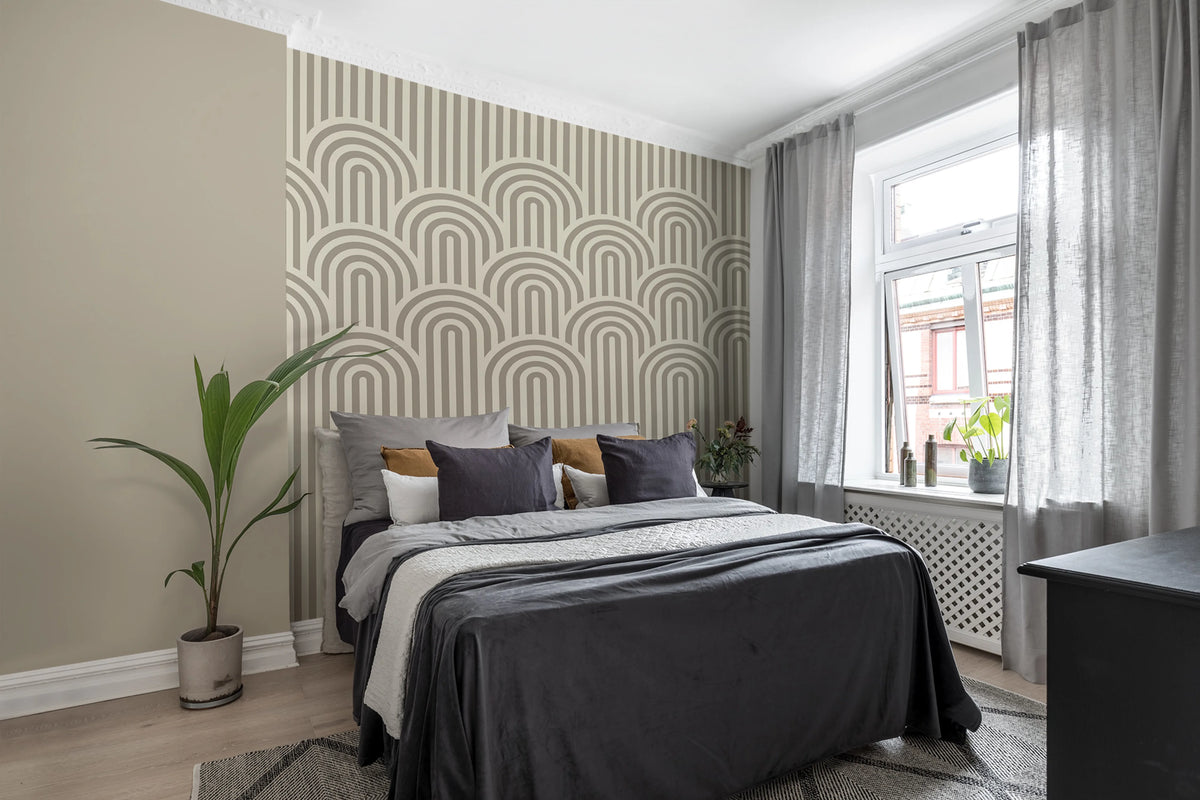 Happy Hills, Vanilla Mural Wallpaper - room preview 03