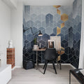 Gradient Geometry Mural Wallpaper - room preview 03