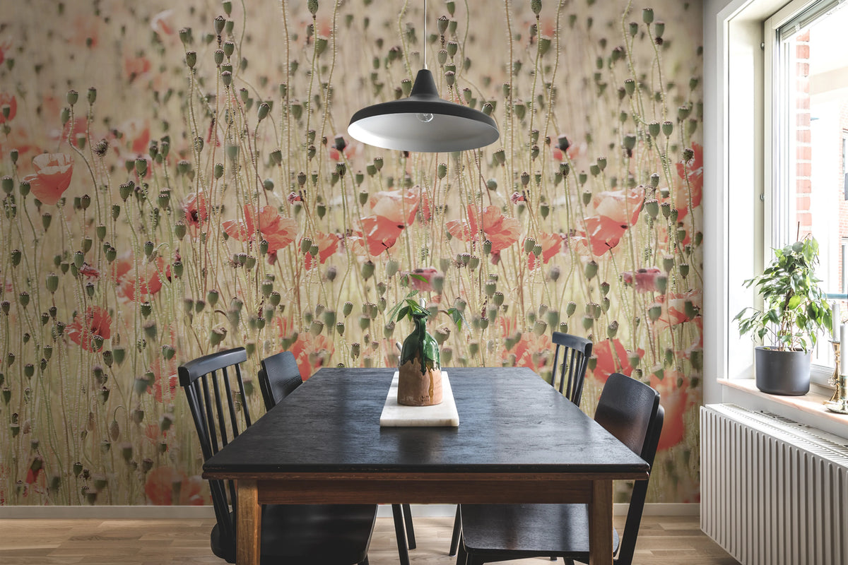 Poppies Mural Wallpaper - room preview 03