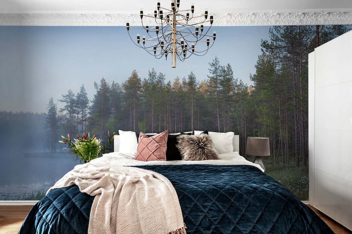 Forest Lake Mural Wallpaper - room preview 03