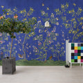 Chinoiserie Chic, Cobalt Mural Wallpaper - room preview 03