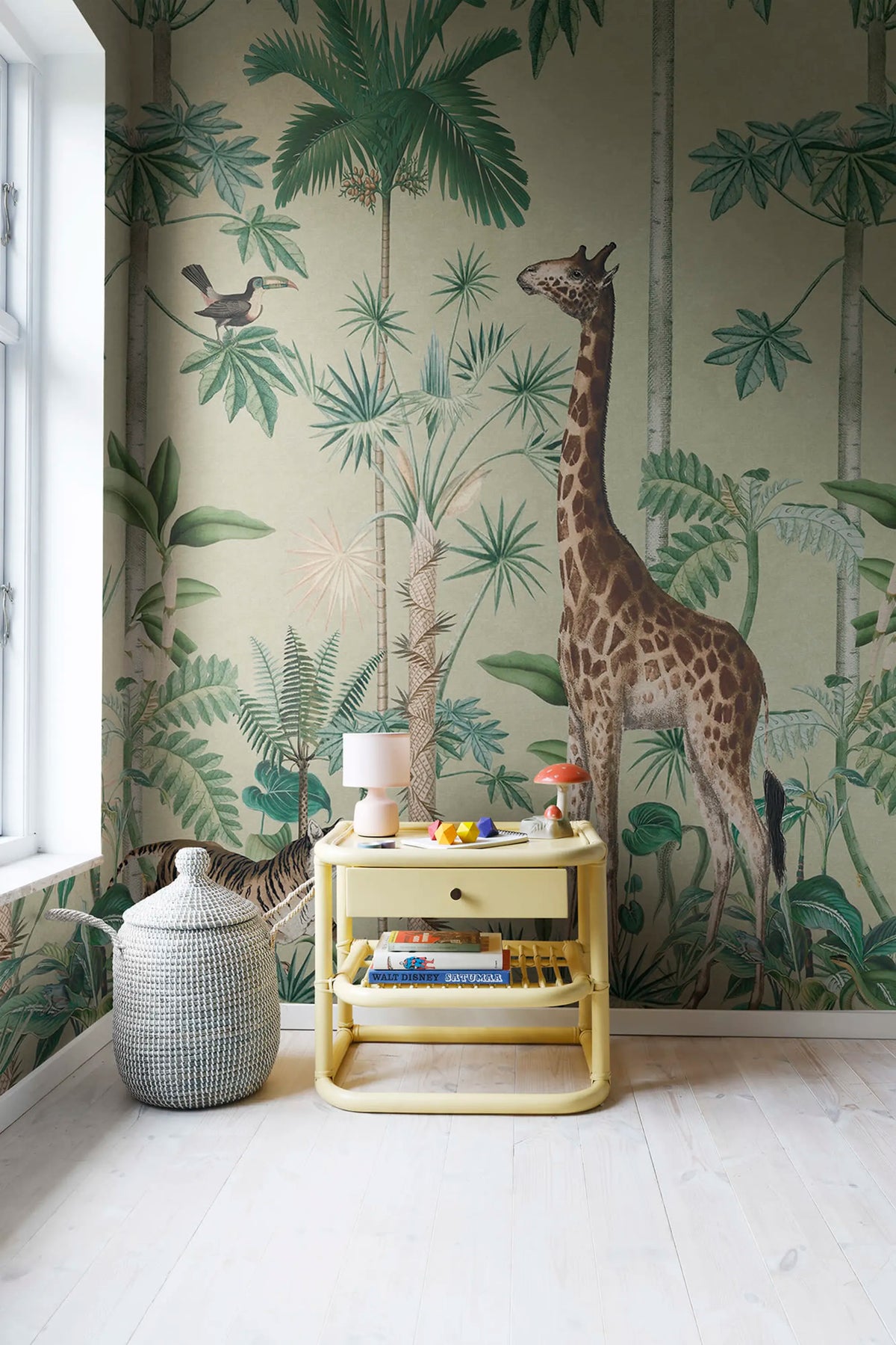 Giraffes Stroll, Sunny Mural Wallpaper - room preview 03