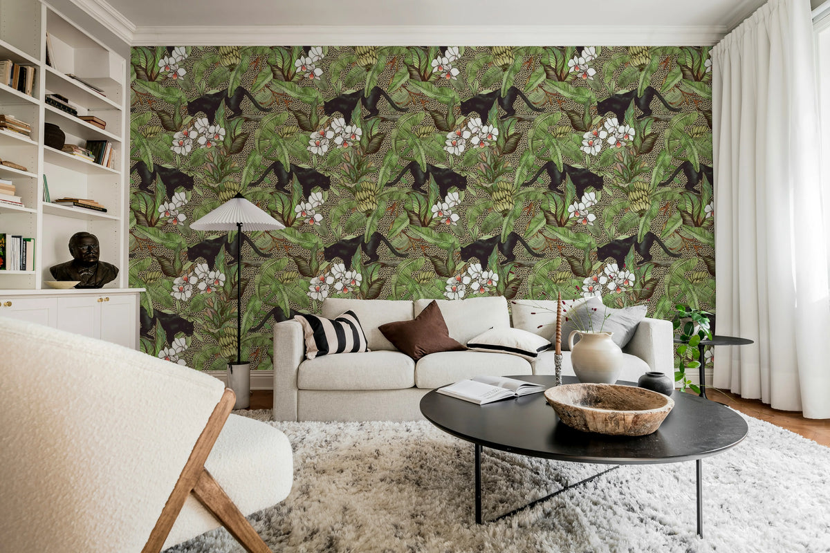 Alluring Panthers Mural Wallpaper - room preview 03