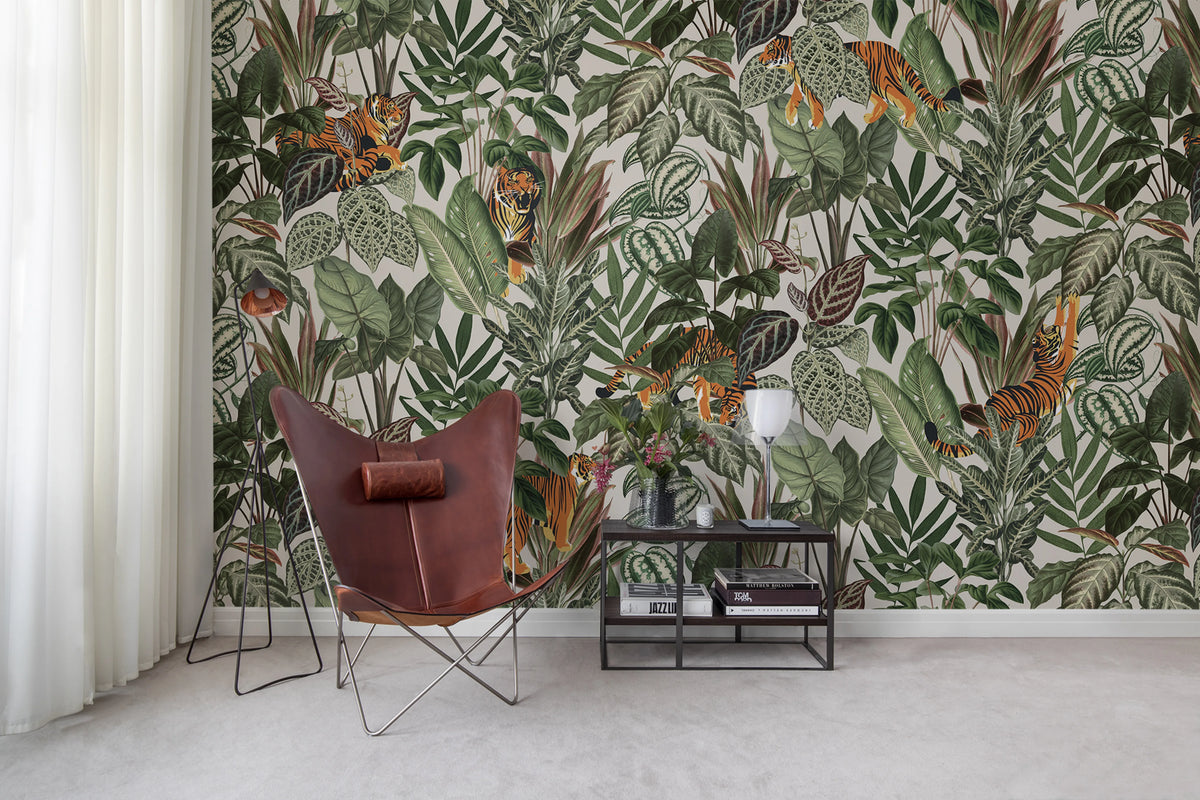 Mischievous Tigers Mural Wallpaper - room preview 03
