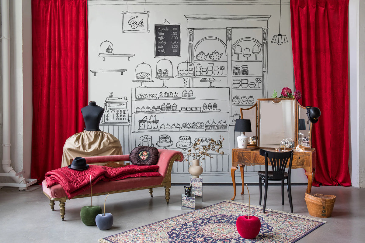 Le Petit Patisserie Mural Wallpaper - room preview 03