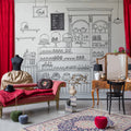Le Petit Patisserie Mural Wallpaper - room preview 03