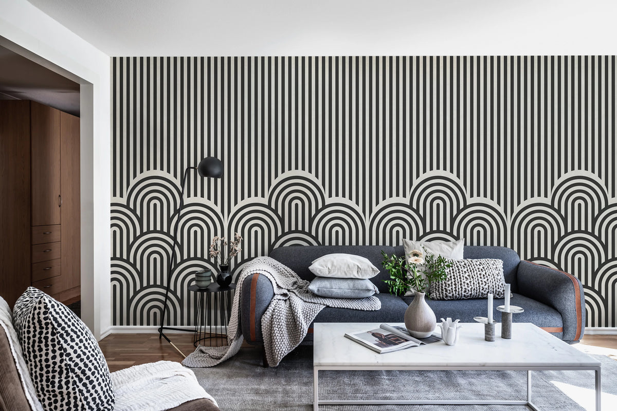 Hilltops, Graphic Mural Wallpaper - room preview 03
