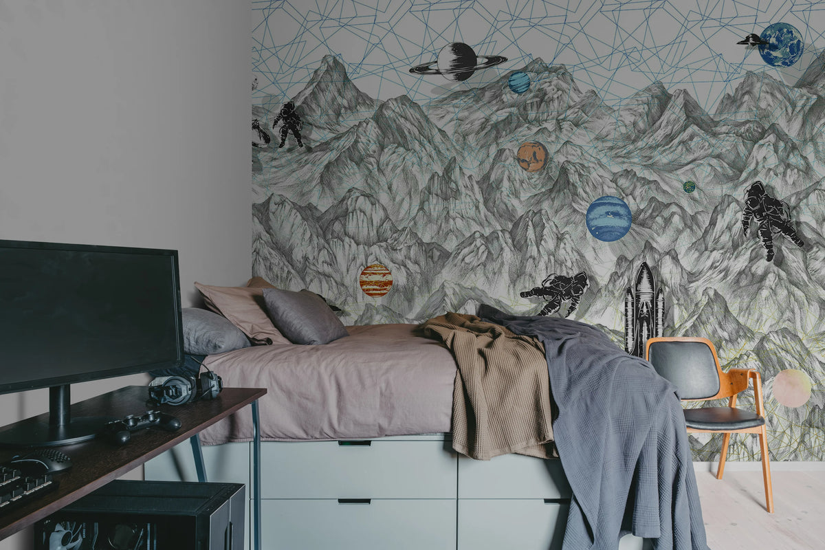 Moon Rock Mural Wallpaper - room preview 03