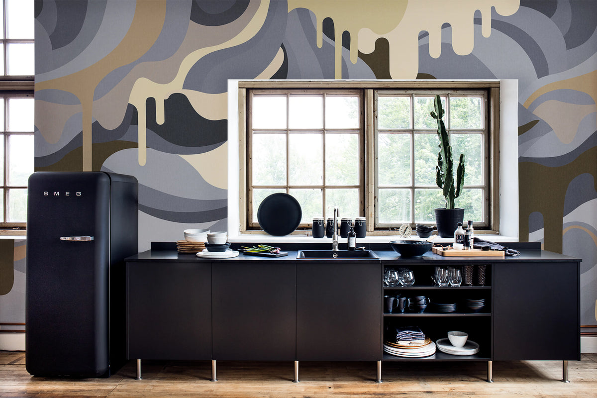 Dripping Rainbow, Beach Mural Wallpaper - room preview 03