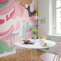Dripping Rainbow, Marshmallow Mural Wallpaper - room preview 03