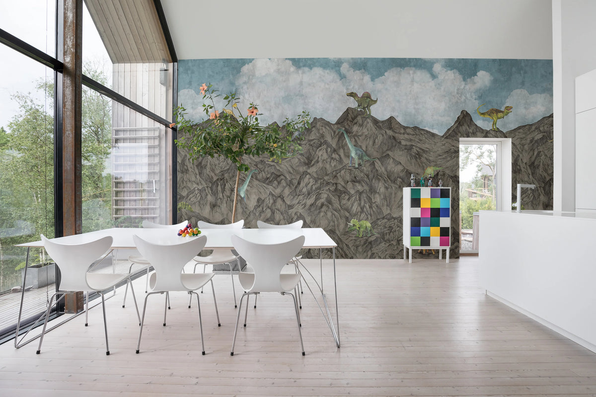Dinosaur Mountain, Day Mural Wallpaper - room preview 03