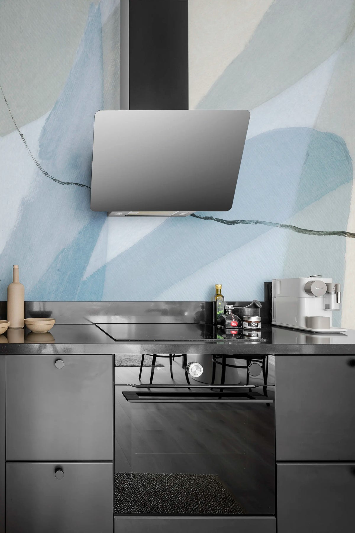 Asana, Ocean Blue Mural Wallpaper - room preview 03