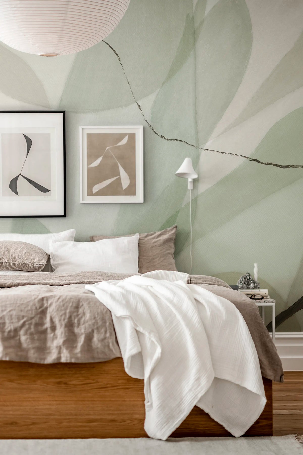 Asana, Green Mural Wallpaper - room preview 03