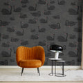 Cygne, Noir Mural Wallpaper - room preview 03