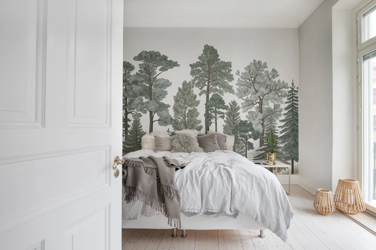 Scandinavian Bellewood, Frost Mural Wallpaper - room preview 03