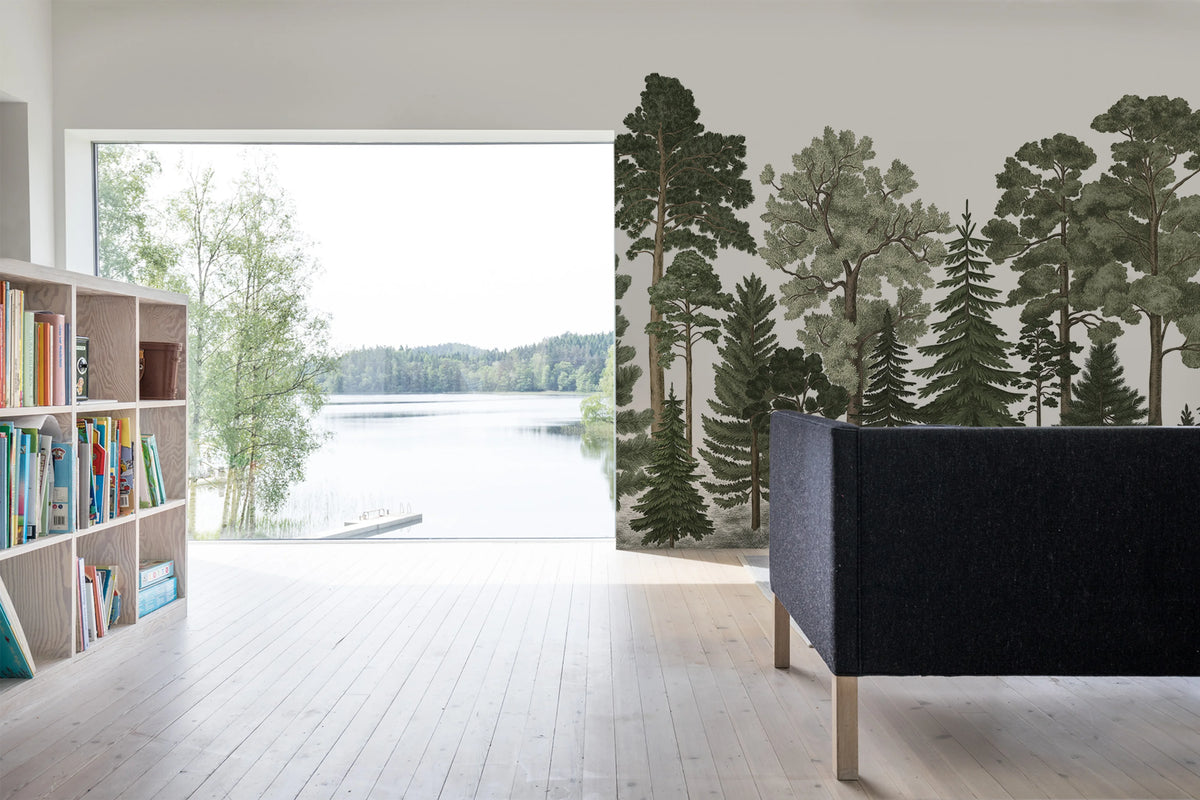 Scandinavian Bellewood Mural Wallpaper - room preview 03
