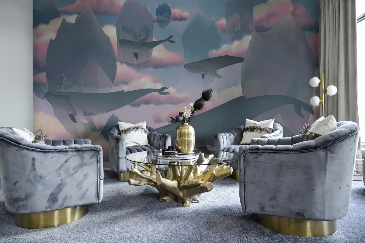 Floating Diamonds Mural Wallpaper - room preview 03