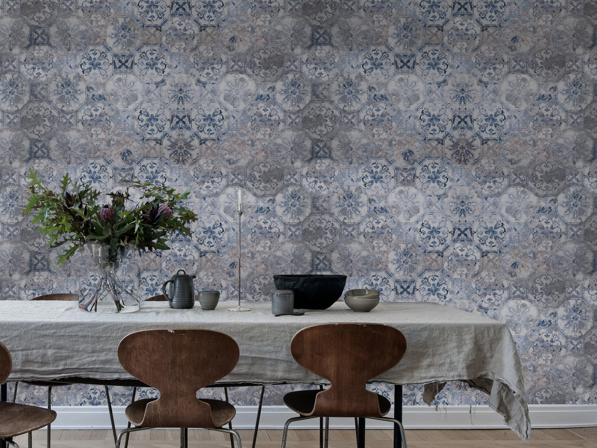 Oriental Tiles Mural Wallpaper - room preview 03