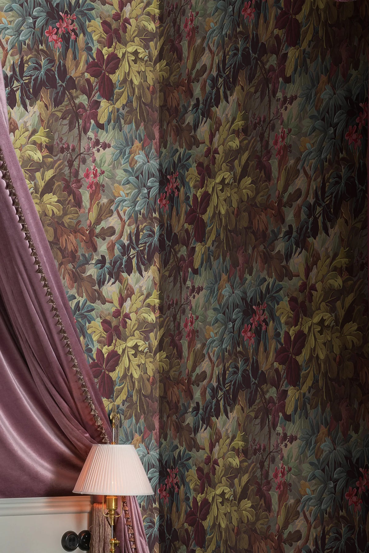 Anglessy, Plum Mural Wallpaper - room preview 03