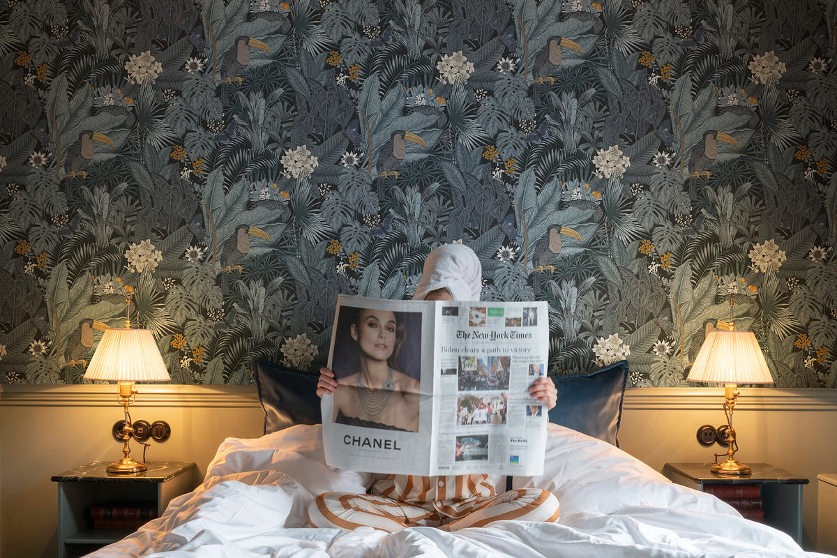 Furada, Teal Mural Wallpaper - room preview 03