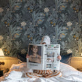 Furada, Teal Mural Wallpaper - room preview 03
