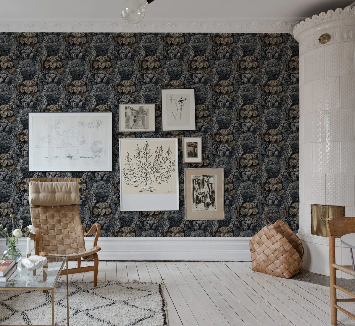 Aquila, Teal Mural Wallpaper - room preview 03