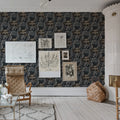 Aquila, Teal Mural Wallpaper - room preview 03