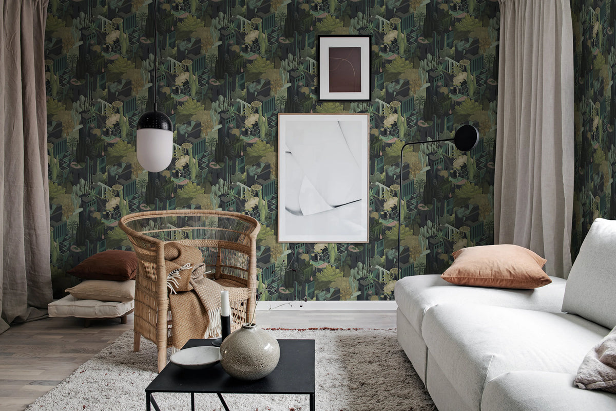Toledo, Juniper Mural Wallpaper - room preview 03