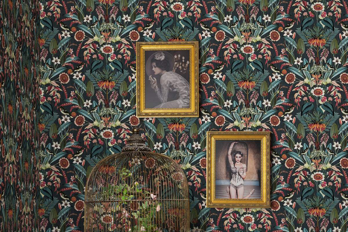 Arlon, Teal Mural Wallpaper - room preview 03
