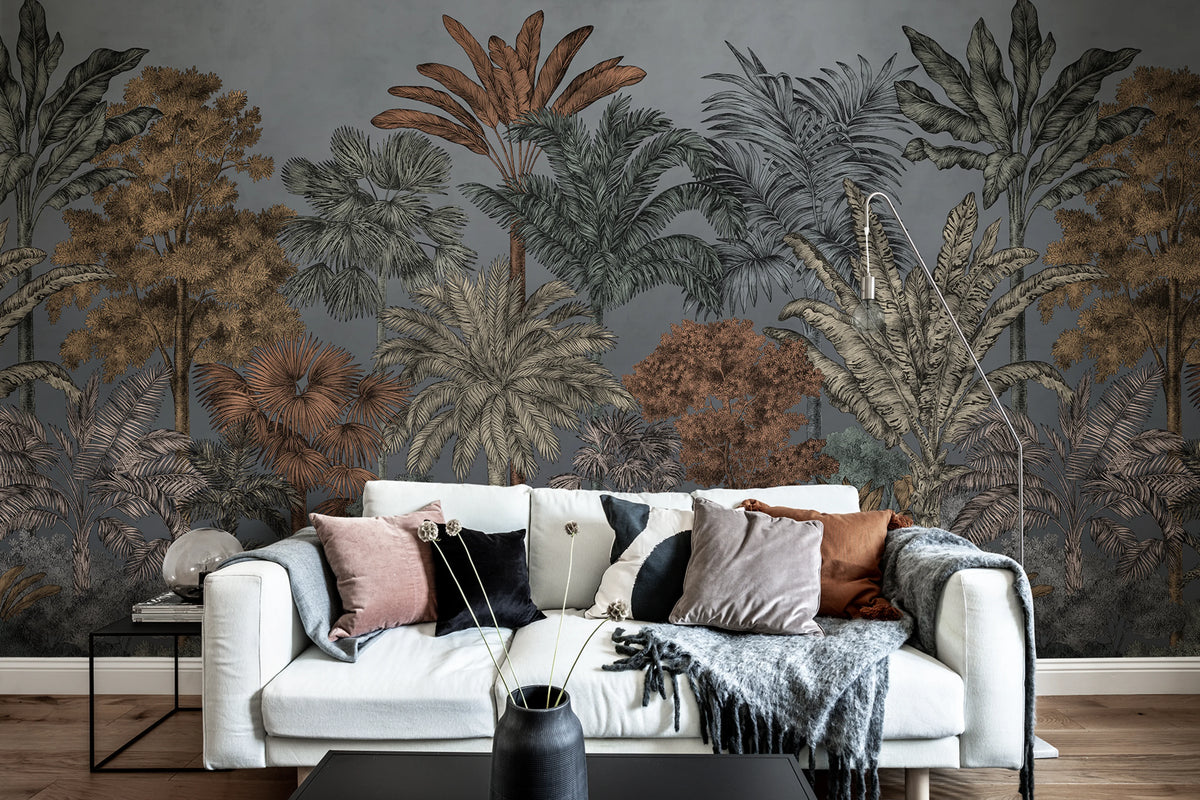 Tropical Bellewood, Night Mural Wallpaper - room preview 03