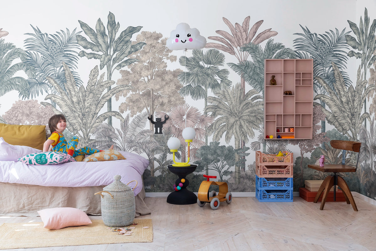 Tropical Bellewood, Bubblegum Mural Wallpaper - room preview 03