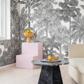 Tropical Bellewood, Graphite Mural Wallpaper - room preview 03