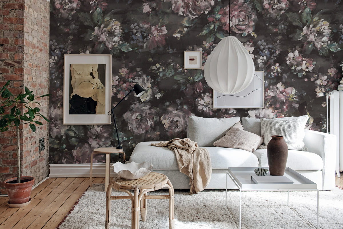 Fontvieille, Soft Velvet Mural Wallpaper - room preview 03