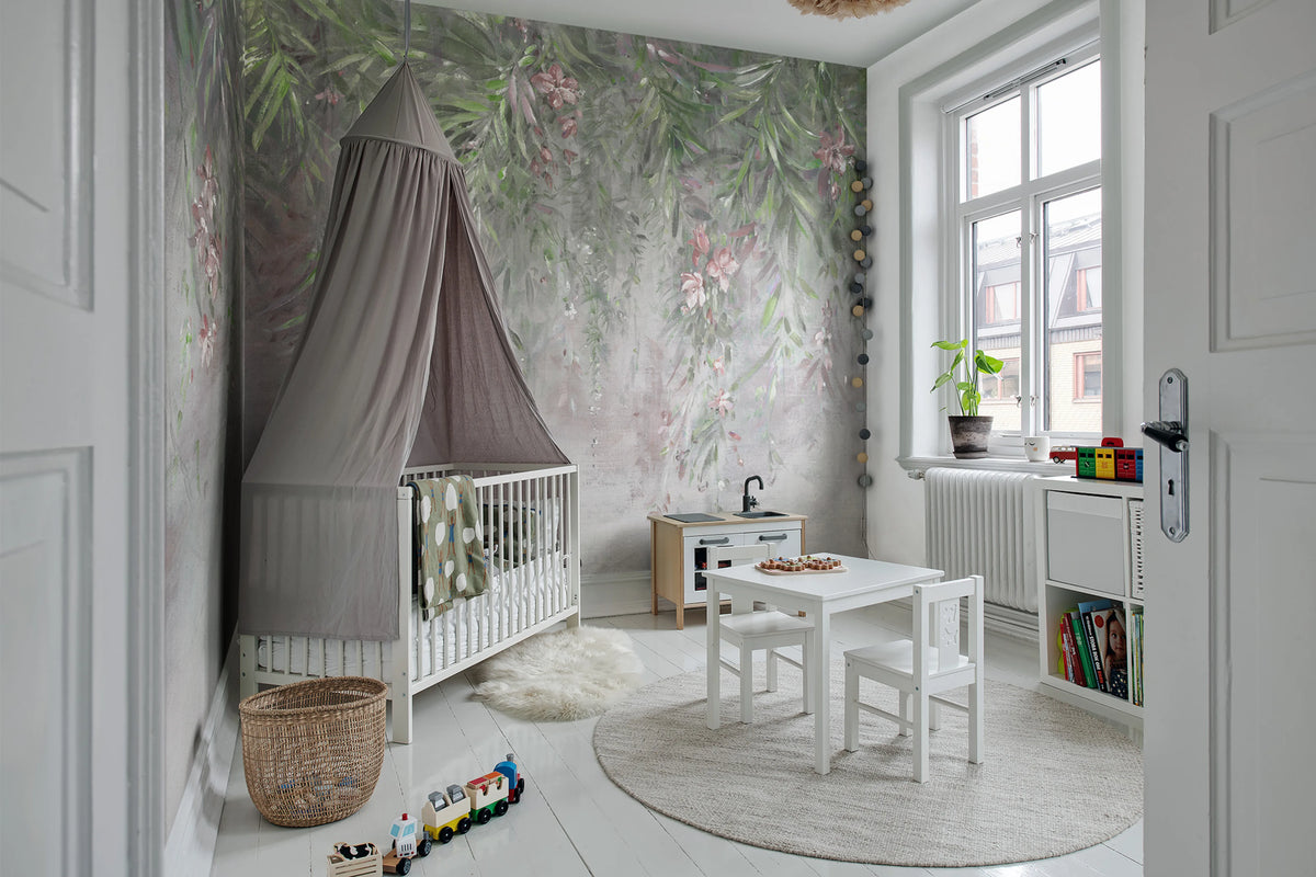 Honolulu, Green Mural Wallpaper - room preview 03