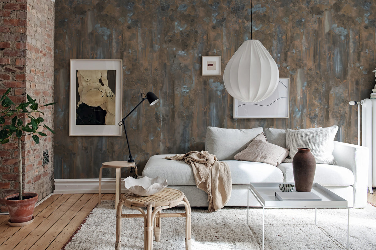 Deva, Rust Mural Wallpaper - room preview 03