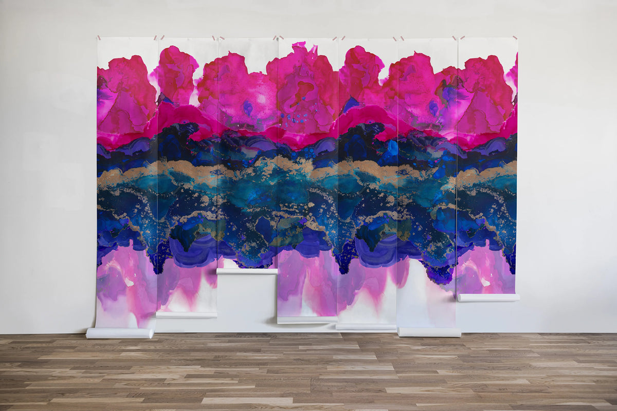 Donedo, Magenta Mural Wallpaper - room preview 03
