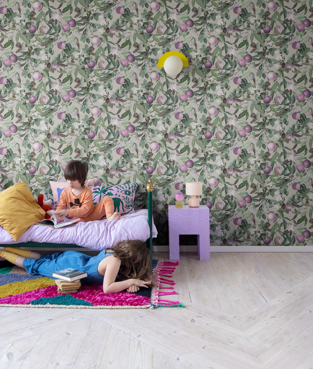 Peach Valley, Lilac Mural Wallpaper - room preview 03
